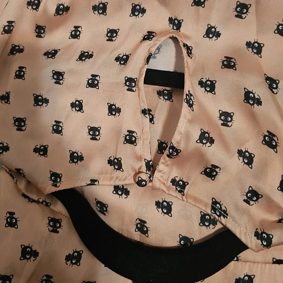 Sanrio Hello Kitty Chococat Patterned Women's Top Blouse Forever 21 - Picture 9 of 9